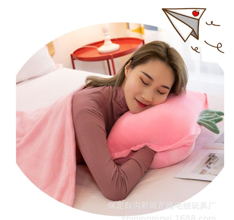 Chăn gối văn phòng hình hoa quả vuông