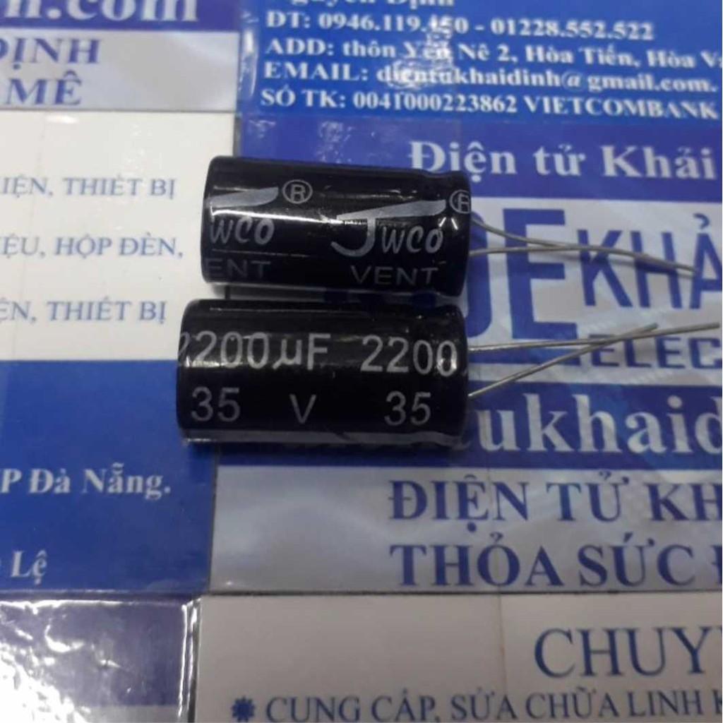 10 con TỤ HÓA, TỤ PHÂN CỰC 2200uf 35V (giá 10 tụ) KDE1819