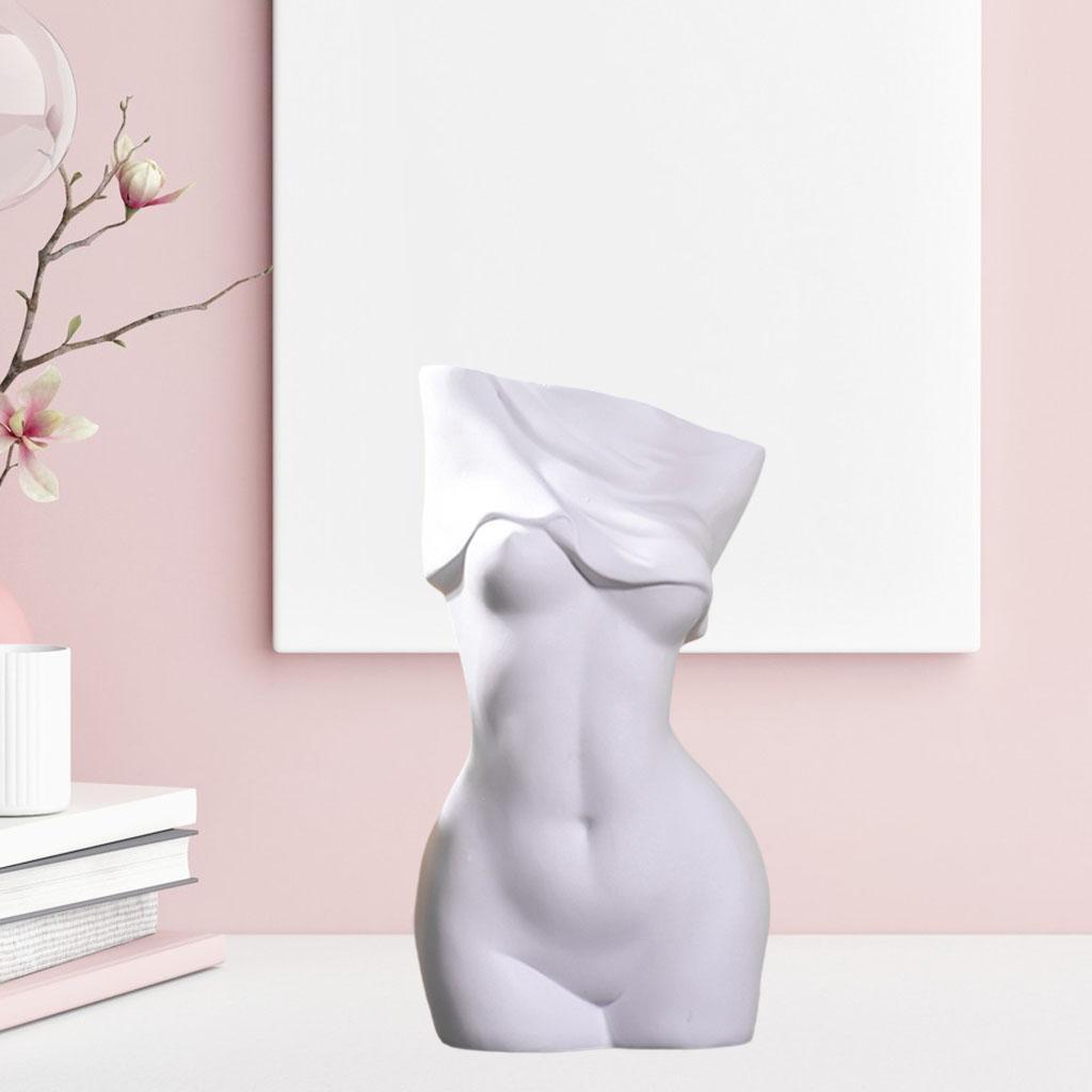 Female Body Vase Statue Desktop Living Room Flower Pot Decorative