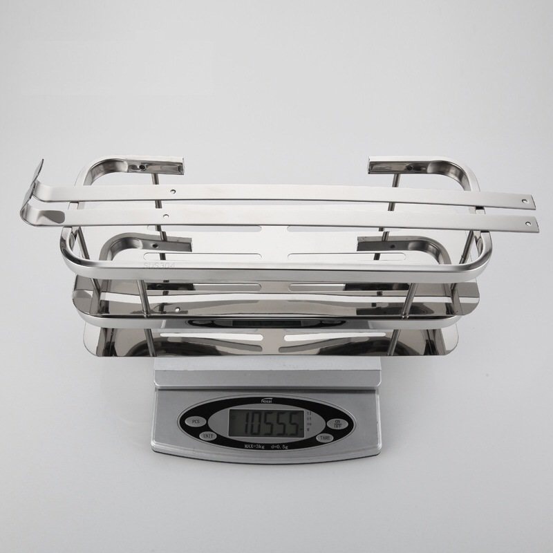 KỆ GÓC VUÔNG NHÀ TẮM INOX 304