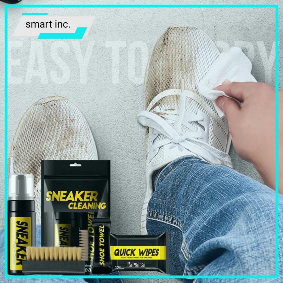 Bộ Vệ Sinh Giày Sneaker Chai Xịt Tẩy Trắng Giày Làm Sạch Vết Bẩn Đi Mưa Cleaning Kit