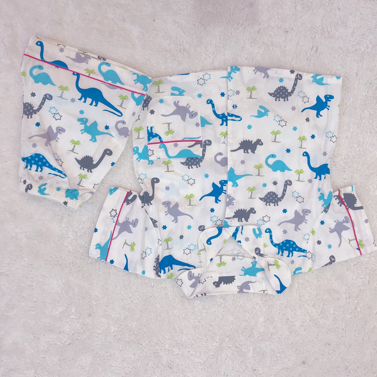 Bộ mặc nhà pyjama bé gái từ mùa hè 8 kg đến 22 kg chất liệu thô cotton thấm hút mồ hôi đường may cẩn thận họa tiết đáng yêu