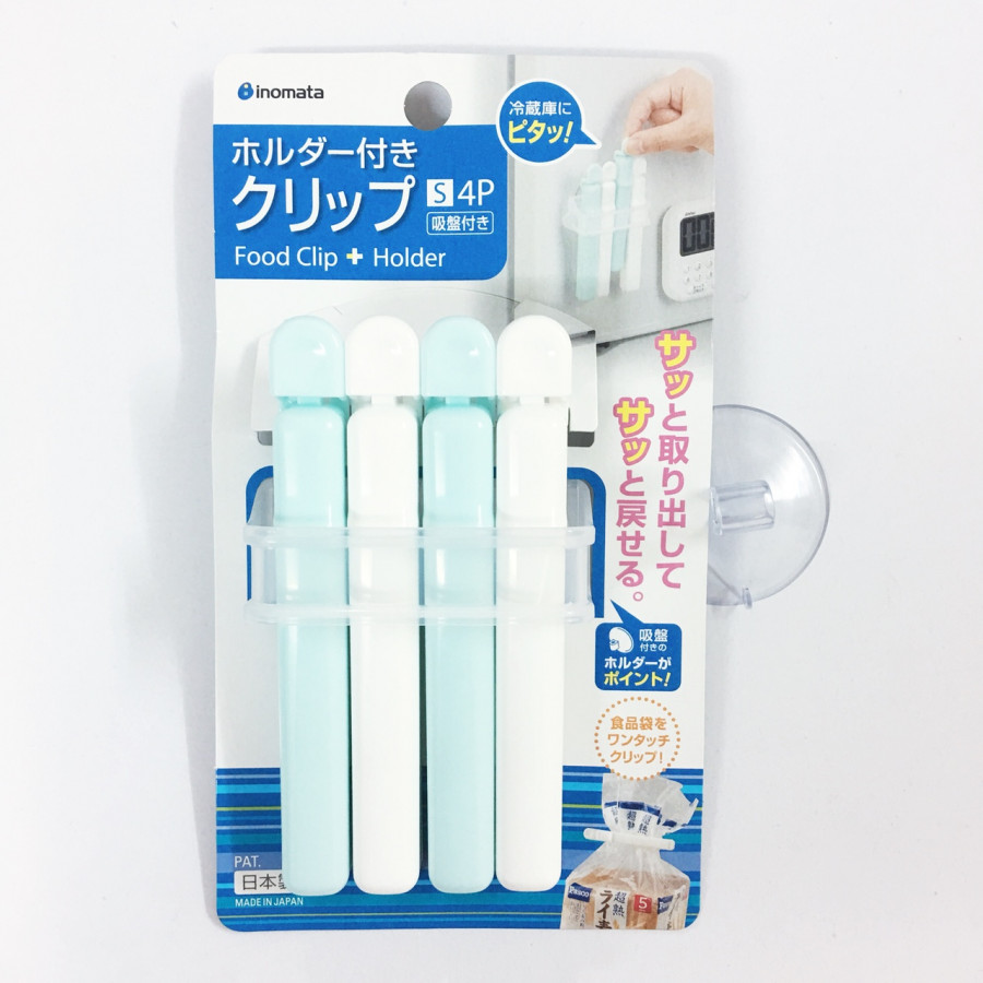 Set 4 kẹp miệng túi cỡ S giúp bảo quản thực phẩm hàng Nhật Bản