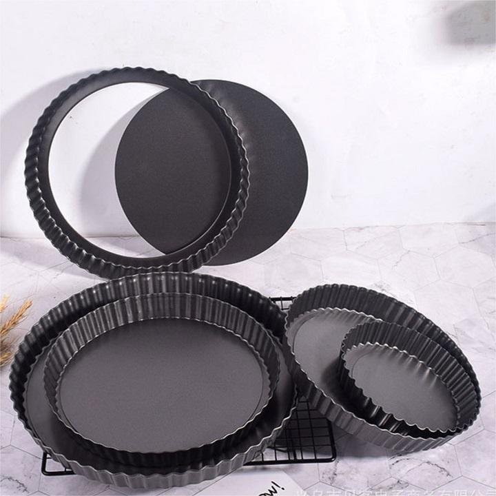 Khuôn Tart Trứng Bánh Pizza Tròn Tim Chống Dính Đế Rời kích thước 10Cm 14Cm 20Cm 22Cm Chất Lượng Cao - TARTCIR TARTTIM