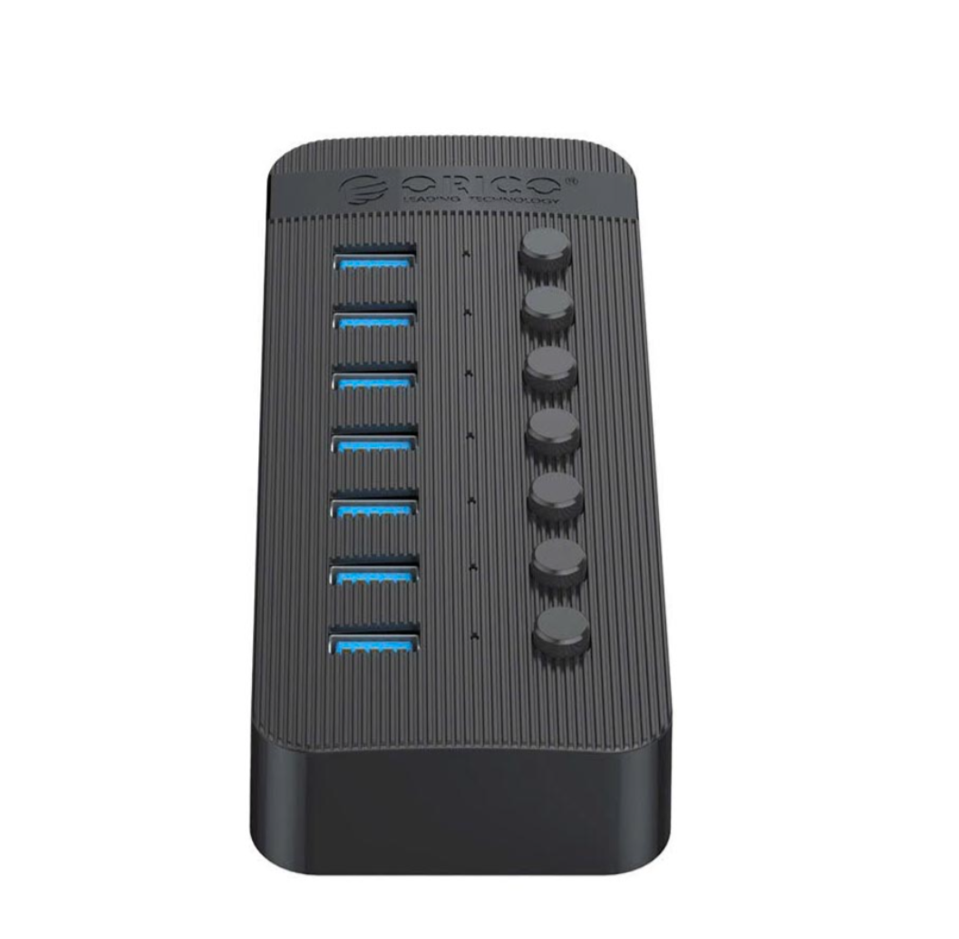 Bộ Chia USB HUB ORICO CT2U3-7AB 7 Cổng USB 3.0 Với Các Cổng Riêng Lẻ- Hàng Chính Hãng