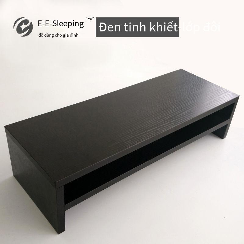 Máy tính thuận lợi nhất nâng cao màn hình bảo vệ cổ miếng đệm đế máy tính để bàn nâng ngăn lưu trữ bàn phím kéo dài kệ hai lớp
