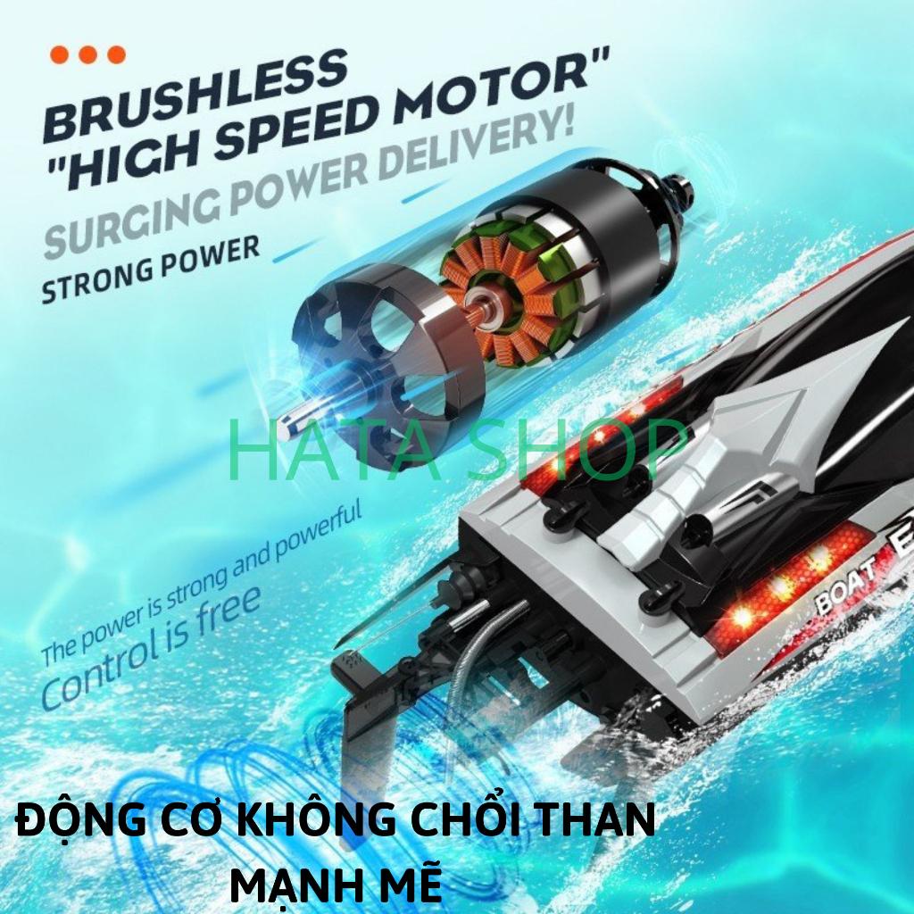 Tàu Cano Điều Khiển Từ Xa HJ816 Tốc Độ 55km/h Động Cơ Không Chổi Than Pin 2500mAh