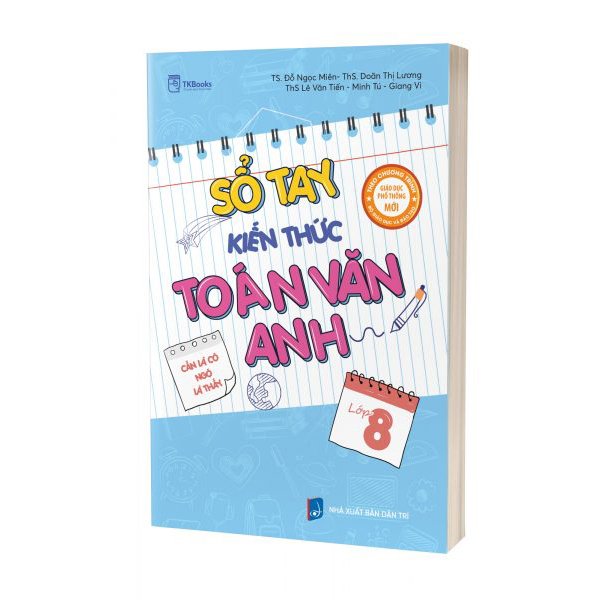 Sổ tay kiến thức Toán - Văn  - Anh lớp 8