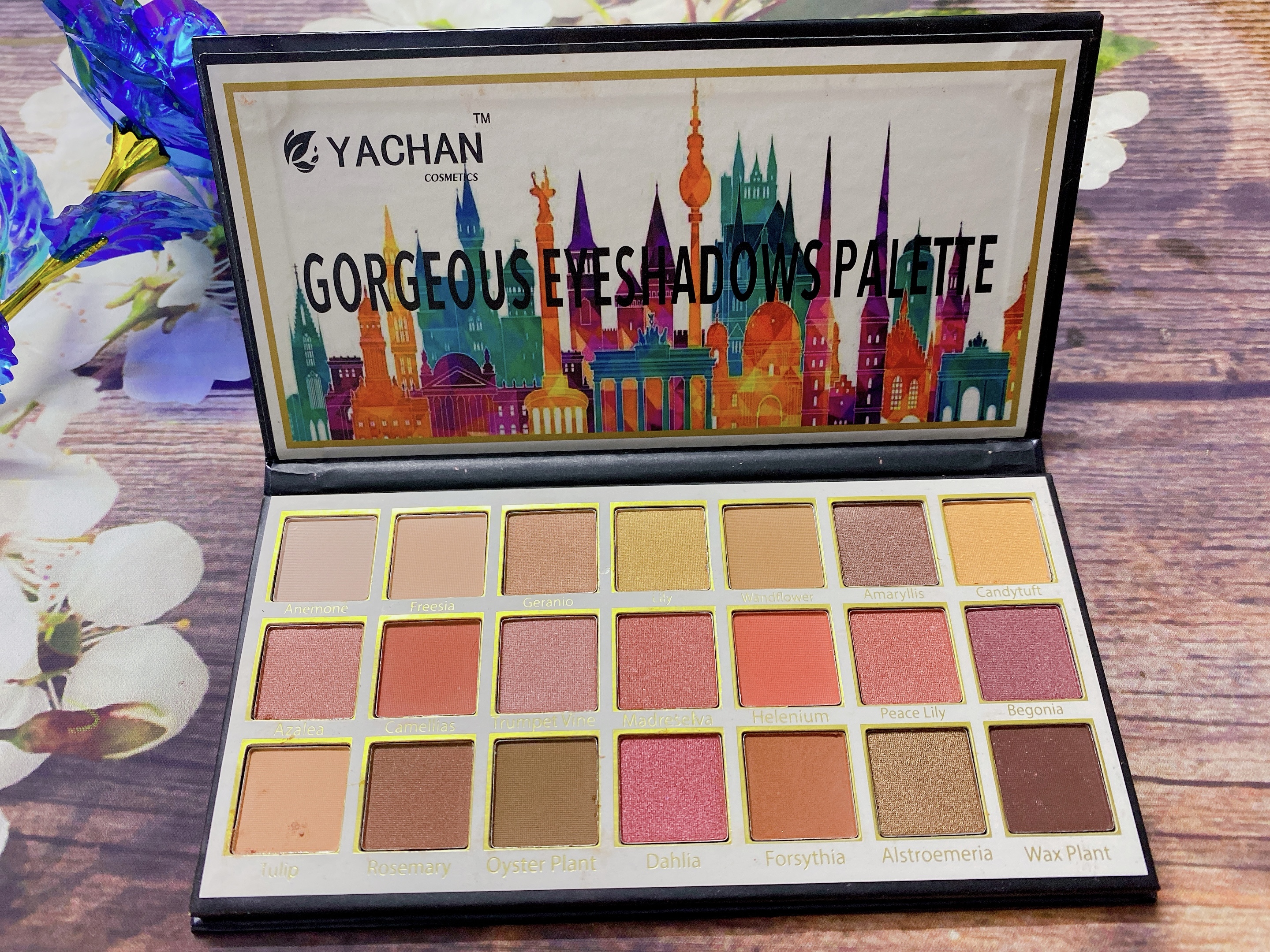 BảngPhấnMắt 21 Ô Màu Trang Điểm, PhấnNhũ Bắt Sáng Gorgeous Eyeshadows Palette Pháp