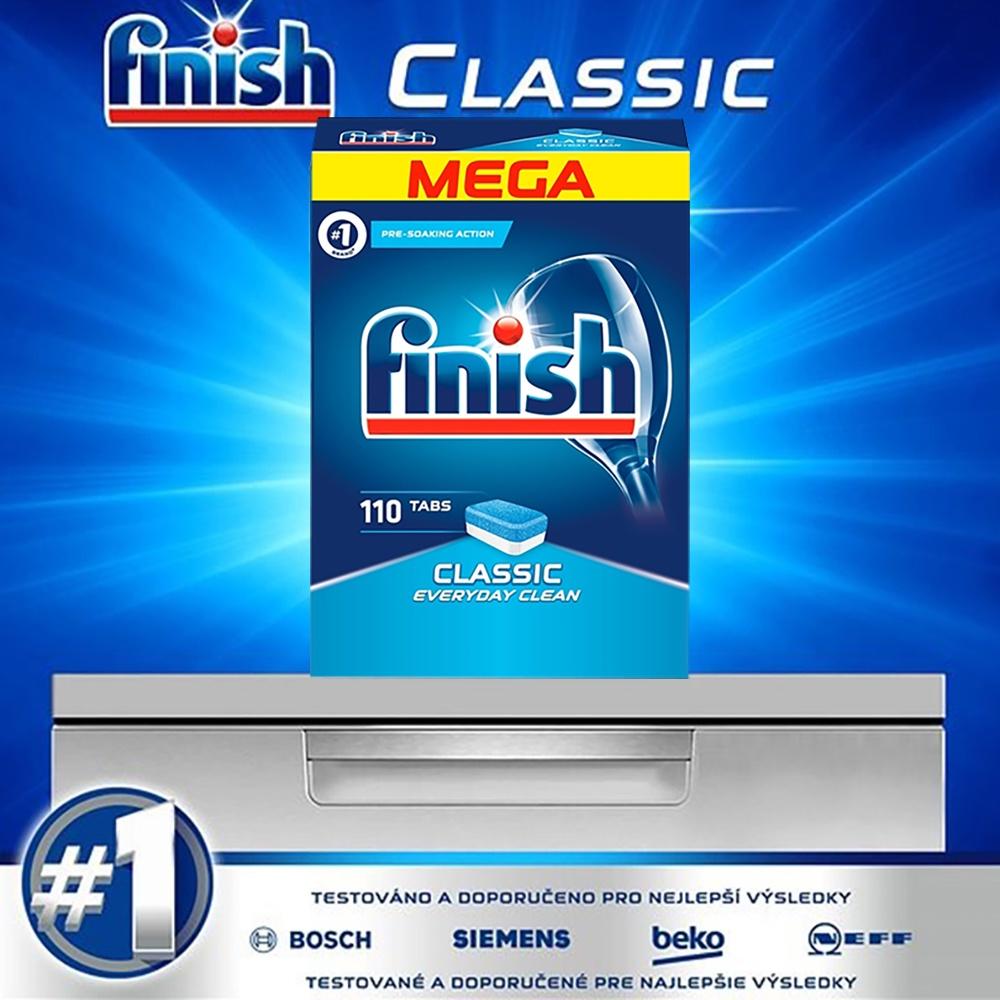 Combo 2 hộp 110 viên rửa bát Finish nhập khẩu Châu Âu Classic Dishwasher Tablets (2x110viên)