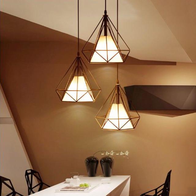Combo 3 đèn thả Kim Cương Size 25CM, set đèn pha lê hình khối tam giác thả bàn ăn trang trí phòng bếp sang trọng hiện đại