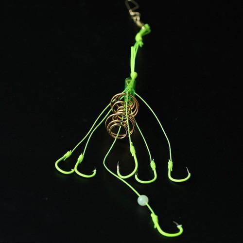 Hộp 4 lưỡi câu cá, lưỡi lăng xê xanh chất lượng đủ kích thước
