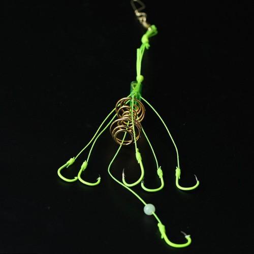 Lưỡi Câu Cá Lăng Xê Hộp 4 lưỡi  lancer xanh chất lượng cao - Sanami Fishing