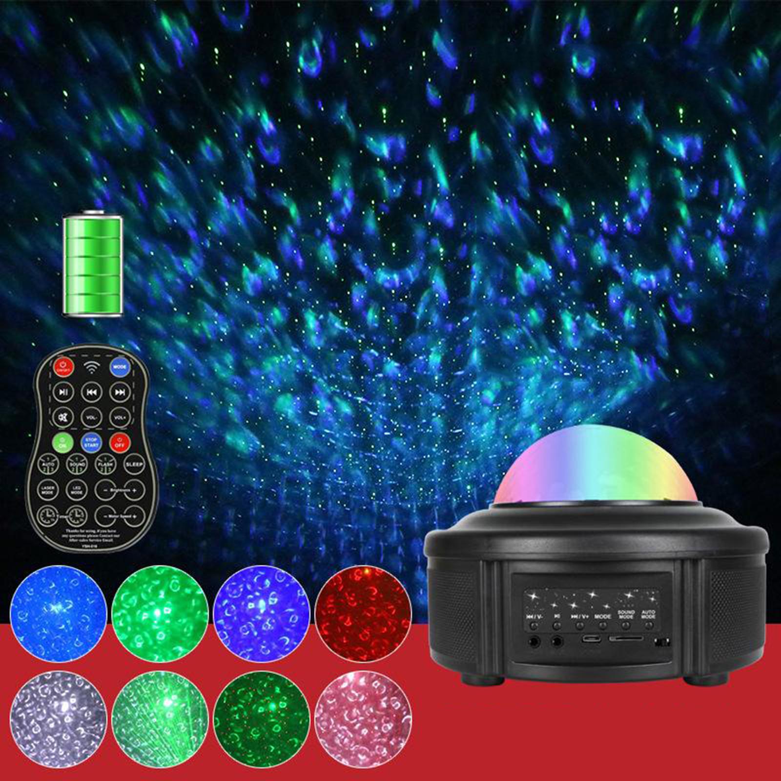 Galaxy Projector LED Music Starry Night Light Star Sky Projection Lamp Black