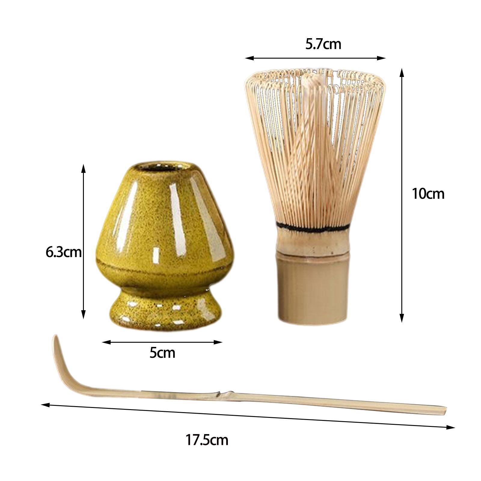 3 Pieces Matcha Whisk Set Ceramic Handcrafted for Reception Kitchen Baby