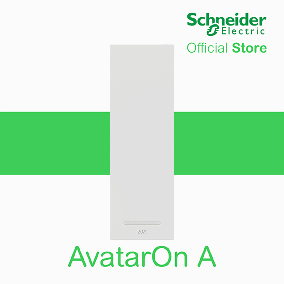 Công tắc 2 cực 20A, size S AvatarOn A - Schneider Electric - M3T31-D20N-WE