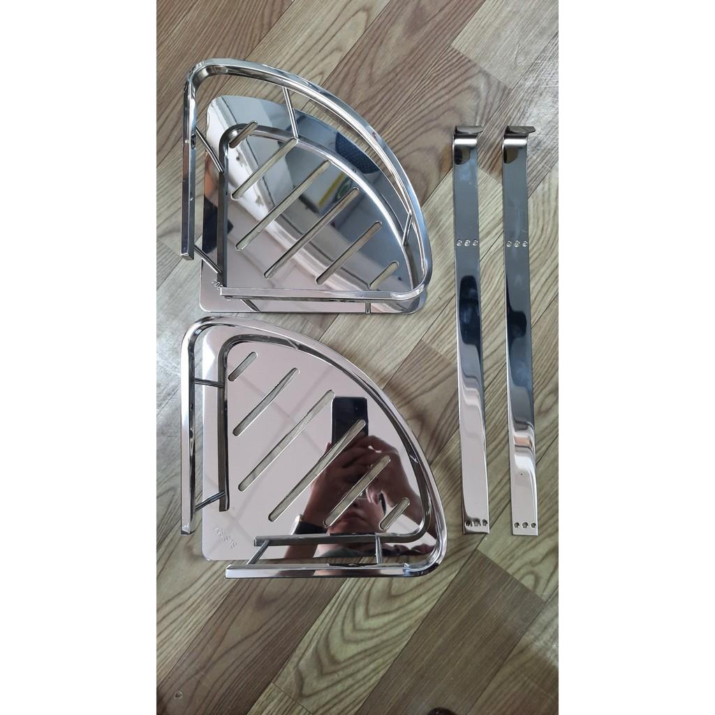 Kệ Góc 2 Tầng Đa Năng Nhà Tắm Inox 304 Sang Trọng Cao Cấp Bề Mặt Sáng Bóng