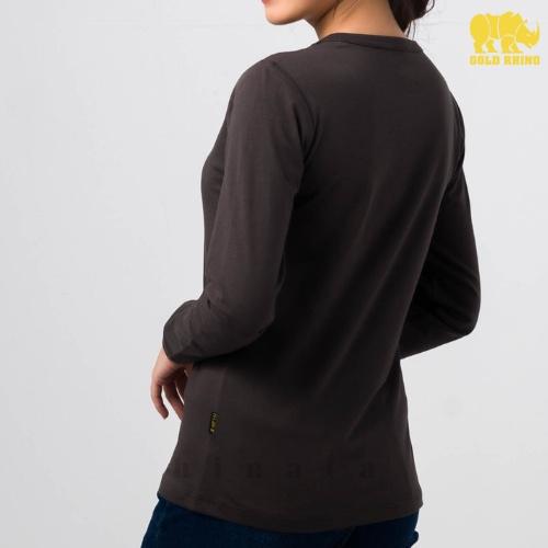 Áo Thun Nữ Trơn Tay Dài Thoáng Mát Tay Dài Màu Rêu Đậm