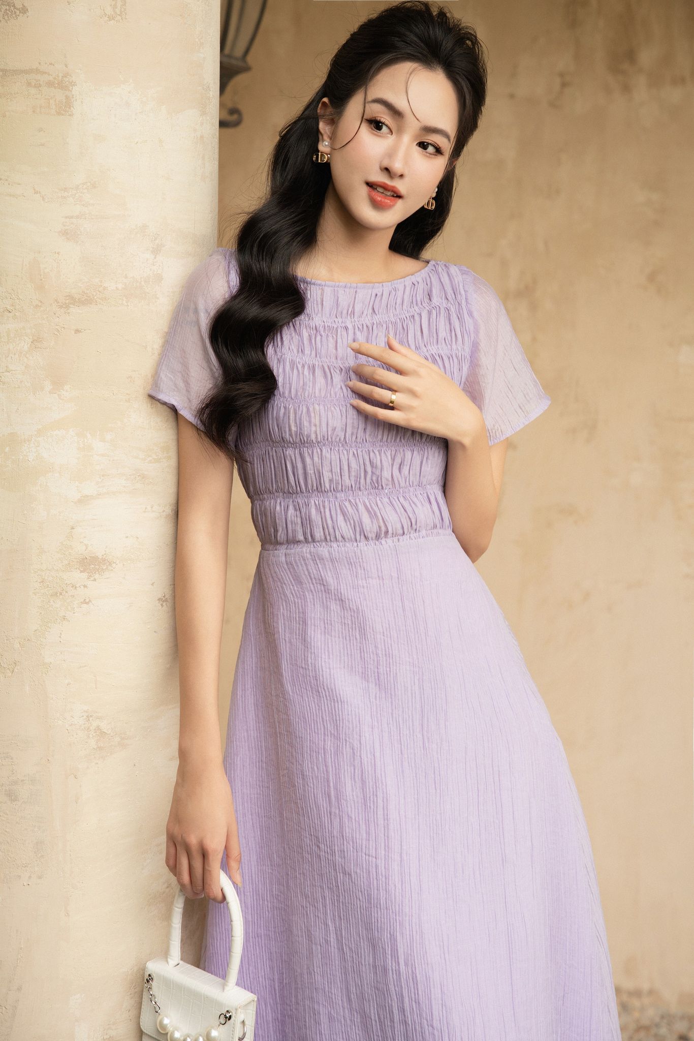 OLV - Đầm Giva Shirred Dress