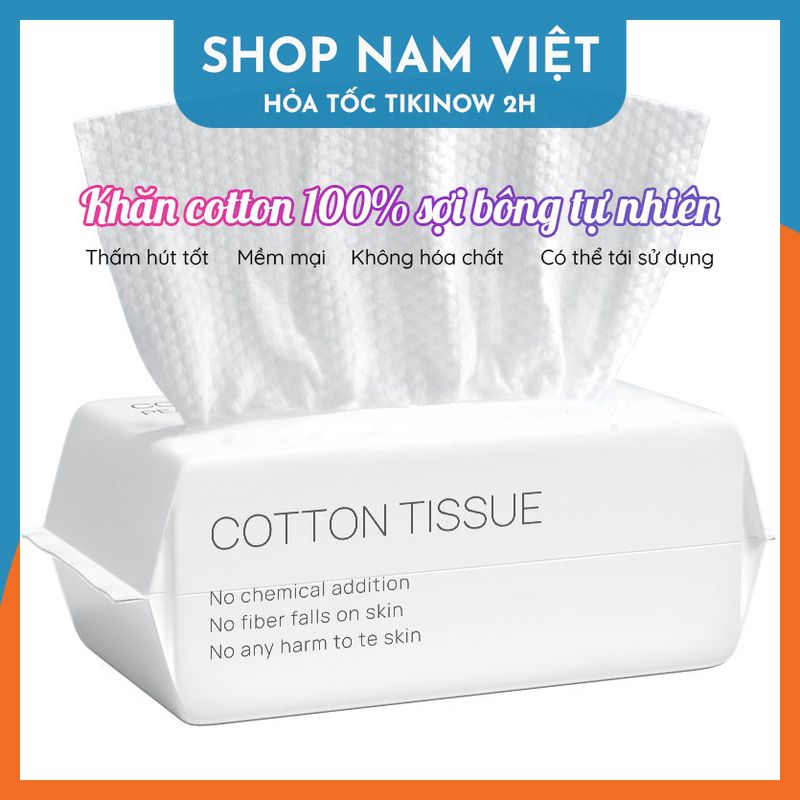 Khăn Vải Đa Năng Tẩy Trang Lau Mặt Dùng Khô/Dùng Ướt