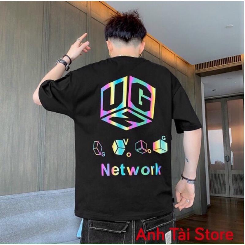 Áo thun tay lỡ phản quang phông Unisex nam nữ chất Premium Cotton oversize đến 75kg form rộng co dãn 4 chiều Network PV9