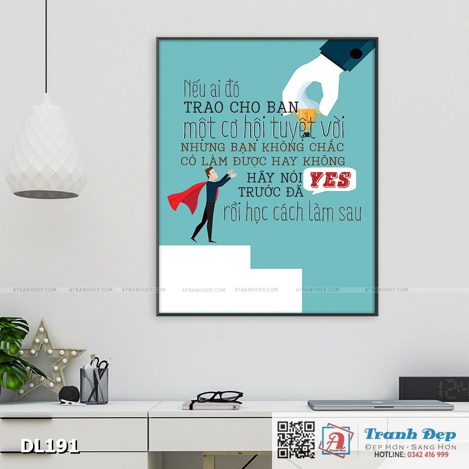 Tranh động lực trang trí phòng làm việc - Nếu ai đó trao cho bạn một cơ hội tuyệt vời - DL191