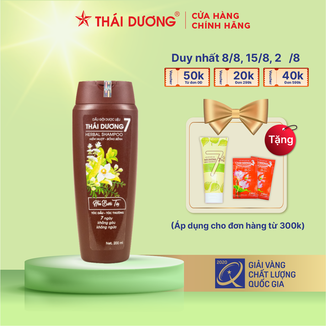 Dầu gội dược liệu Thái Dương 7 200ml / 480ml / 1100ml