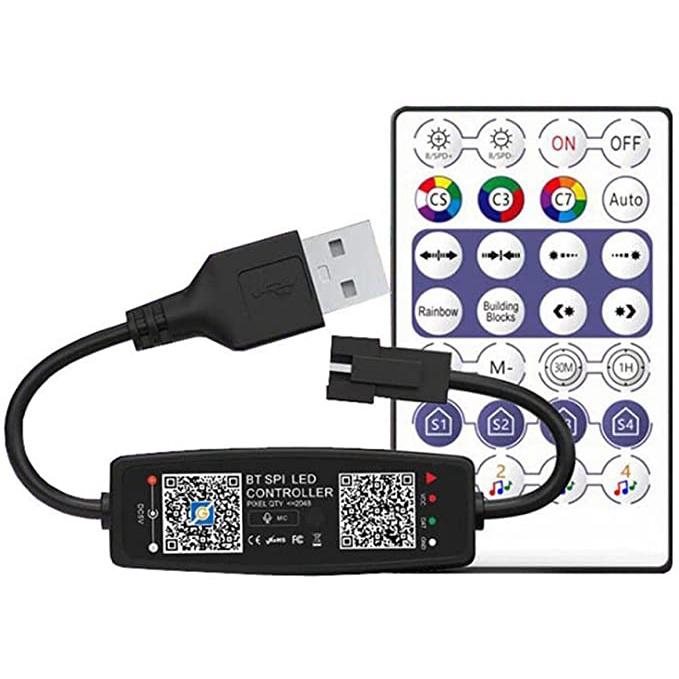 Đèn LED Cảm Biến Theo Nhạc, Đèn LED Đuổi Theo Nhạc 16 Triệu Màu Điều Khiển Bằng Bluetooth và Remote
