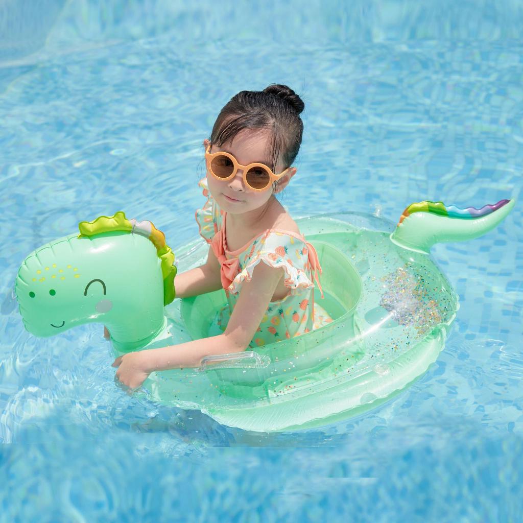 Phao Bơi Chống Lật Cho Bé 1-5 Tuổi Mẫu Khủng Long - Hồng