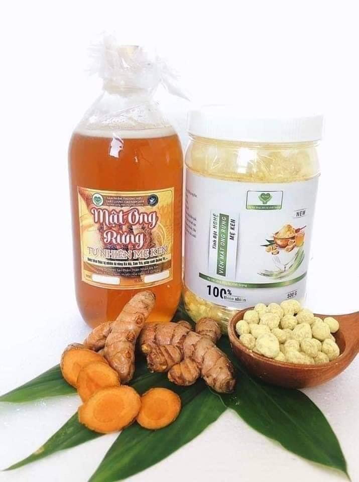 Tinh Bột Nghệ Nguyên Chất MẸ KEN -  (Loại viên mật ong rừng 500g)