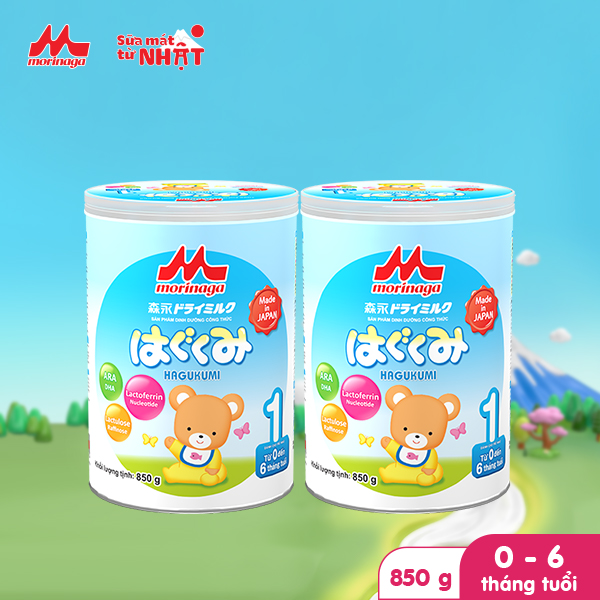 Combo 2 hộp sữa số Morinaga số 1 Hagukumi 850gr