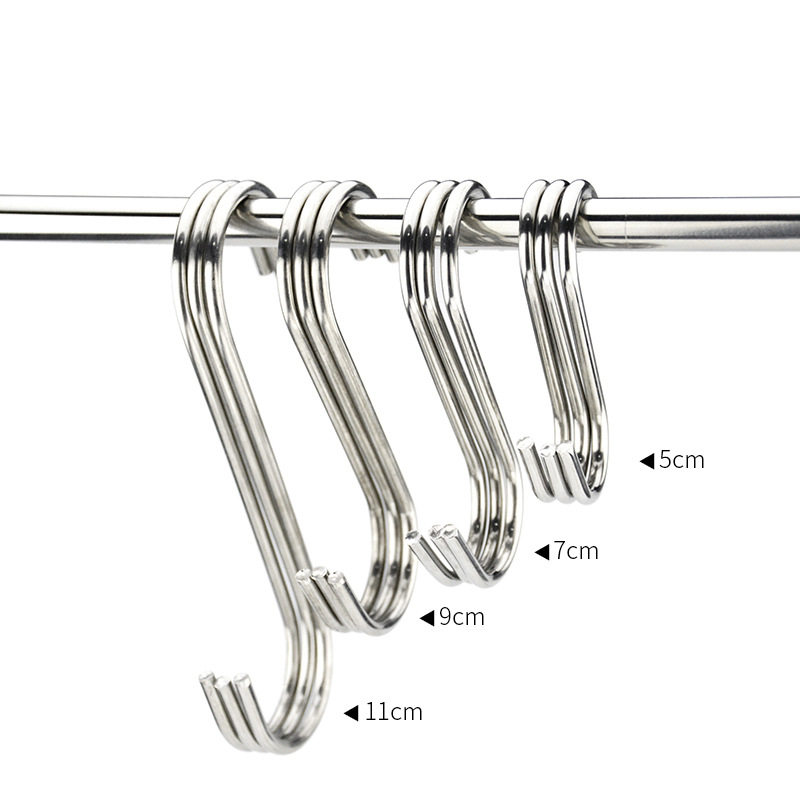 Bộ 10 móc treo đồ INOX hình chữ S kích cỡ 7cm