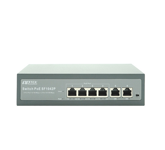 Switch Aptek SF1042P 4 port PoE - Hàng Chính Hãng