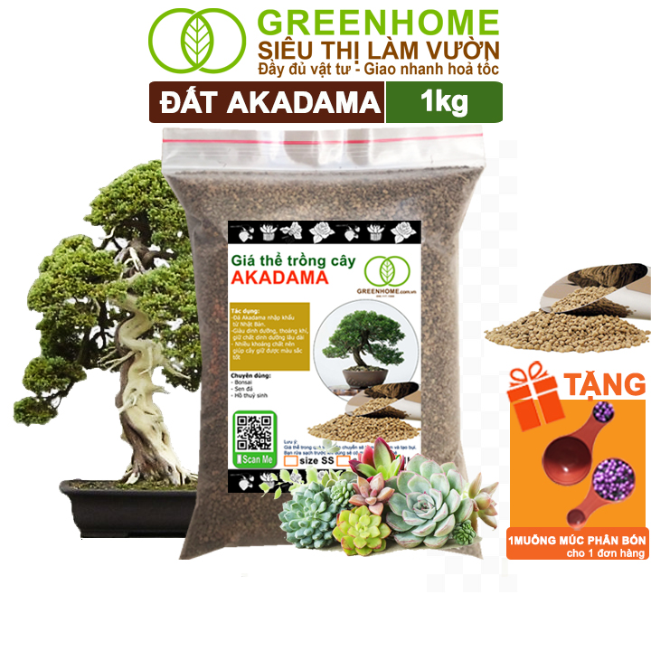 Đất Akadama Greenhome, Giá Thể Bonsai, Kiểng Lá, Sen Đá, Phân Nền Thủy Sinh, Nhiều Dưỡng Chất