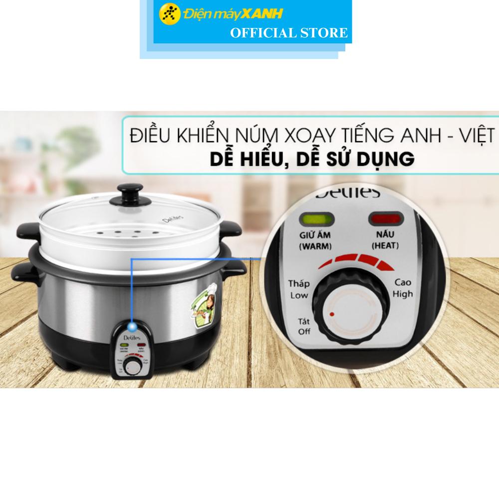 Nồi lẩu điện Delites CBR35-80 3.5 lít - Hàng Chính Hãng