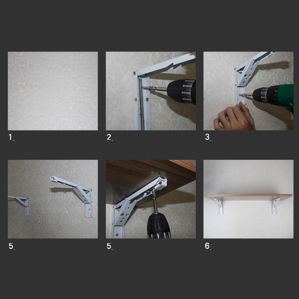 2Pcs Right Angle Bracket L Shape Shelf Support Joint Corner Brace 11inch