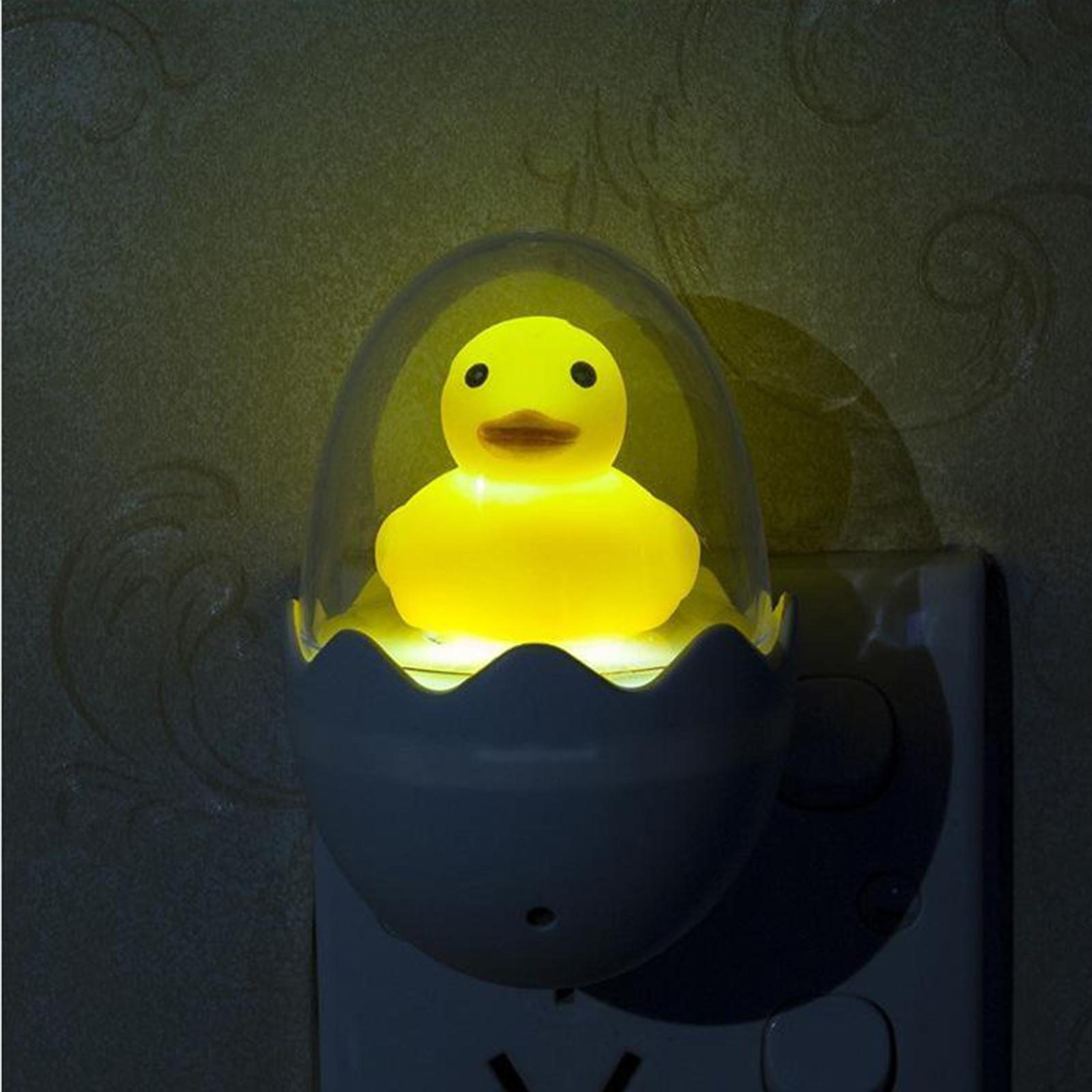 Yellow Duck LED Night Light Sensor Control Dimmable Wall Lamp for Home Bedroom Hallway Kids Room Christmas Gift Nightlight,