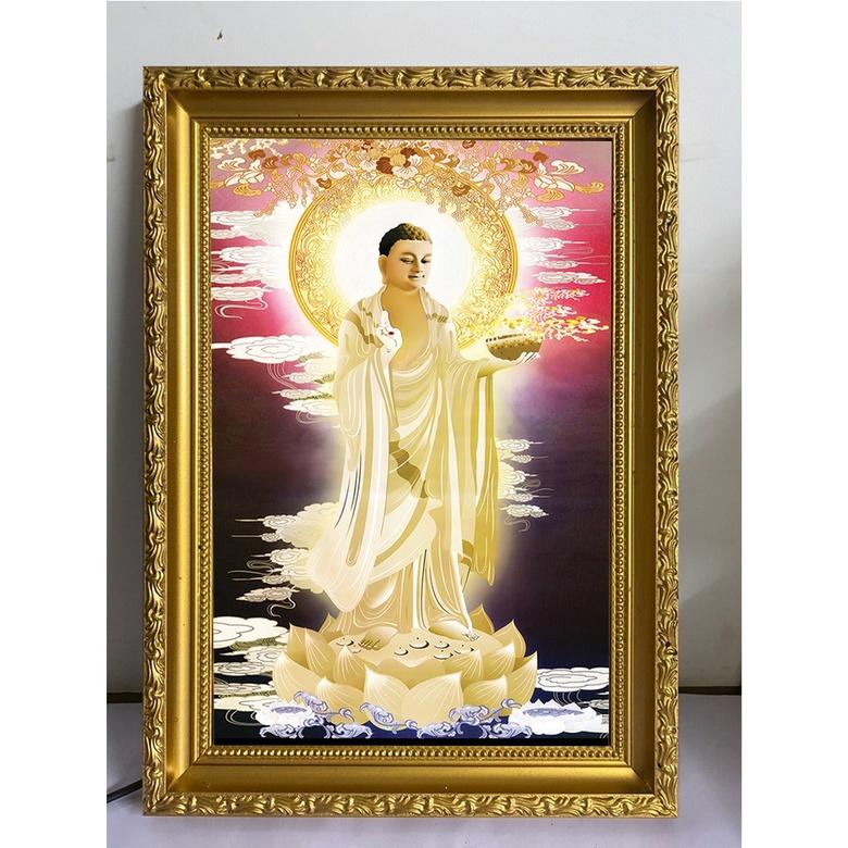 Tranh đèn led siêu mỏng trang trí phòng thờ, tranh đèn led 3D hiện đại cao cấp