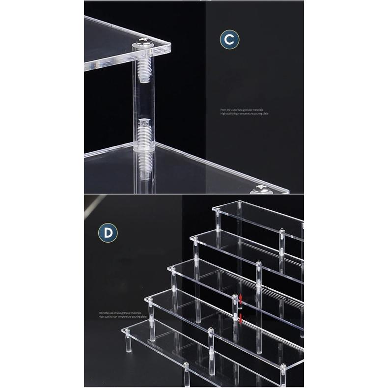 20x8x5cm,1-5 tầng,10 màu sắc, Kệ/giá đỡ Mica trưng bày Nhân Vật, Cupcake, Mỹ Phẩm, Nước Hoa, Trang Sức