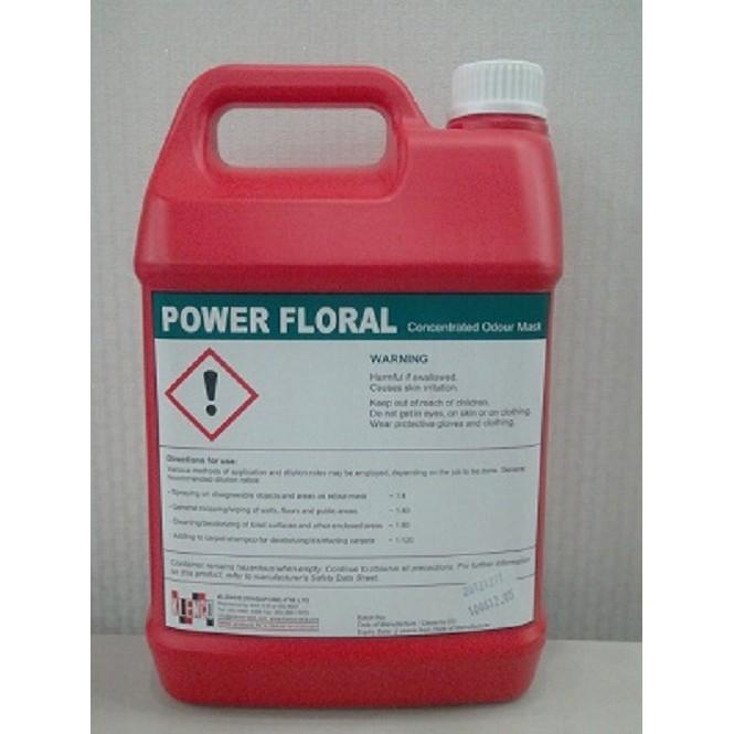 Nước lau sàn khử mùi hương hoa cỏ Power Floral can 5L chính hãng Klenco Singapore