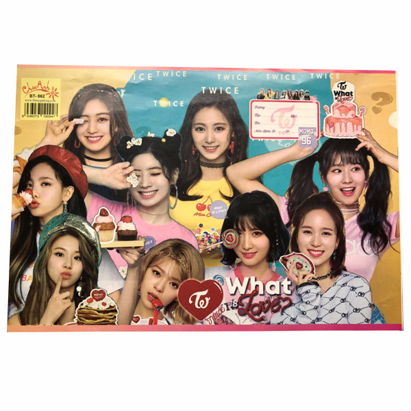 Set 10 tấm bọc vở Twice