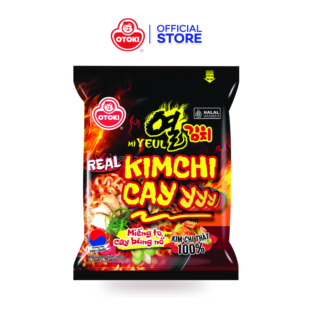 Combo 3 Gói Mì Yeul Kimchi Cay Otoki 100g
