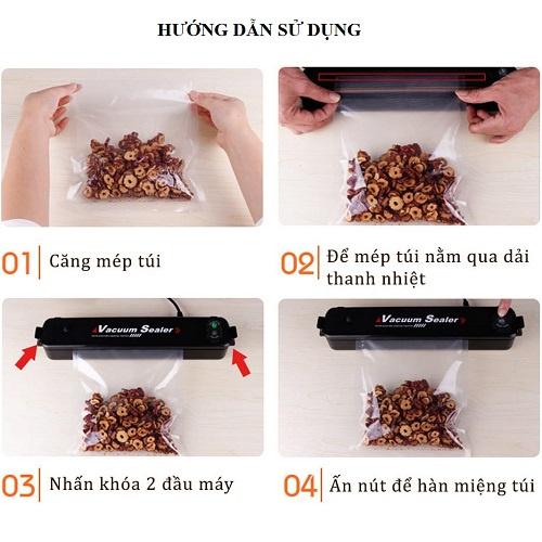 Máy Hút Chân Không Bảo Quản Thực Phẩm 90W 60KPa Mini Vacuum Sealer Bảo Quản Thực Phẩm