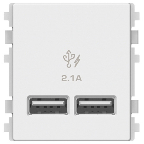 Ổ sạc USB 2.1A đôi Schneider Electric dòng ZENCELO A (Size 2S)
