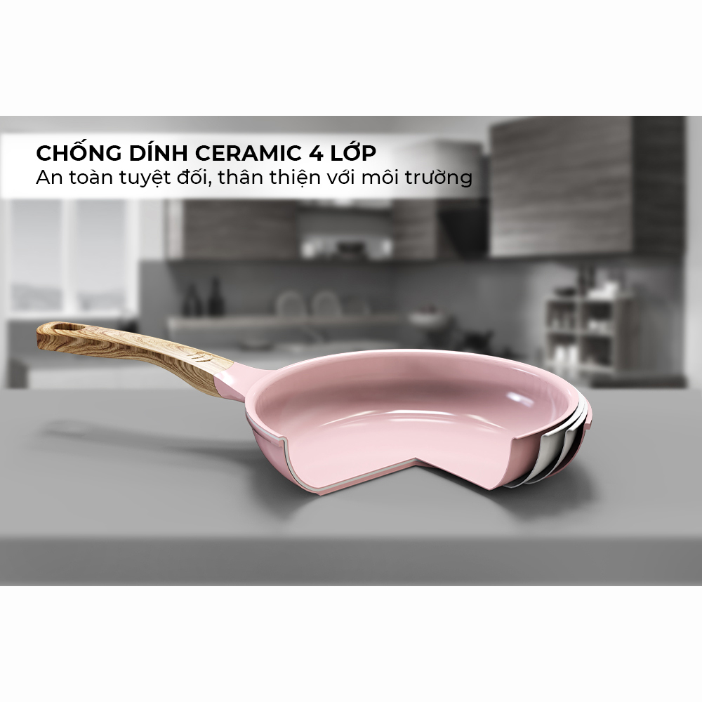 Chảo Sâu Siêu Bền Đá Dura Pro Sunhouse DP26MF