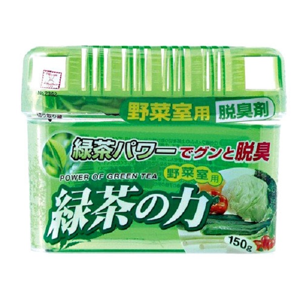 Hộp khử mùi ngăn rau củ tủ lạnh làm từ lá trà xanh 150g nội địa nhật bản