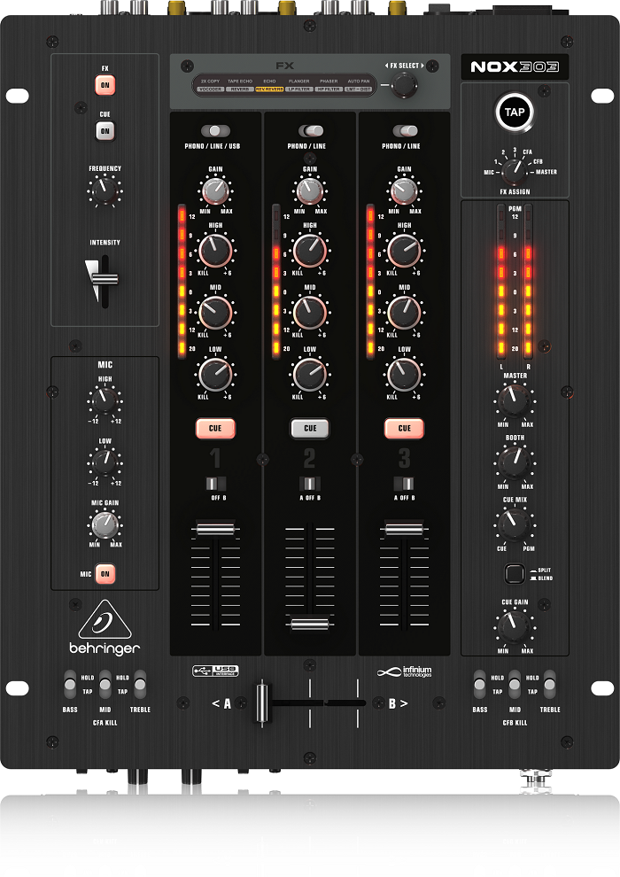 Mixer DJ 3 kênh NOX 303 Behringer - Hàng Chính Hãng