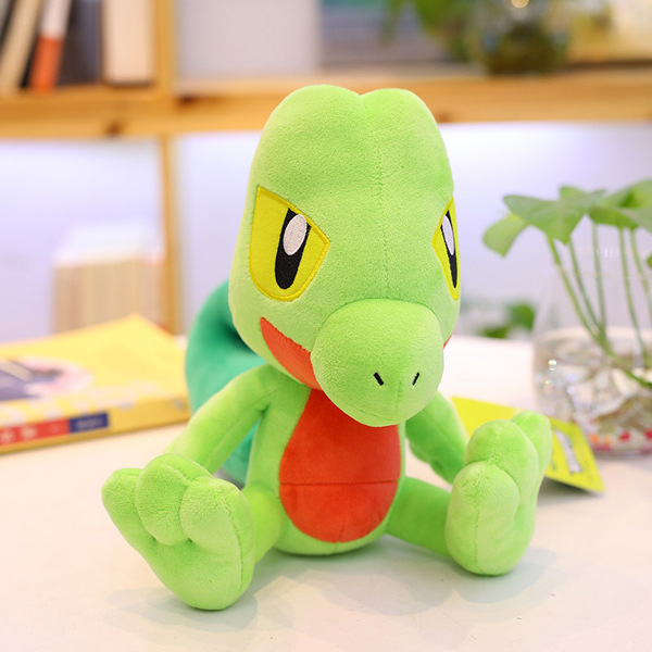 Gấu Bông Pokemon - Tắc Kè Xanh Treecko (37 Cm) Gb134 (Tặng 1 Móc Khóa Dây Da Pu Đính Đá Lấp Lánh)