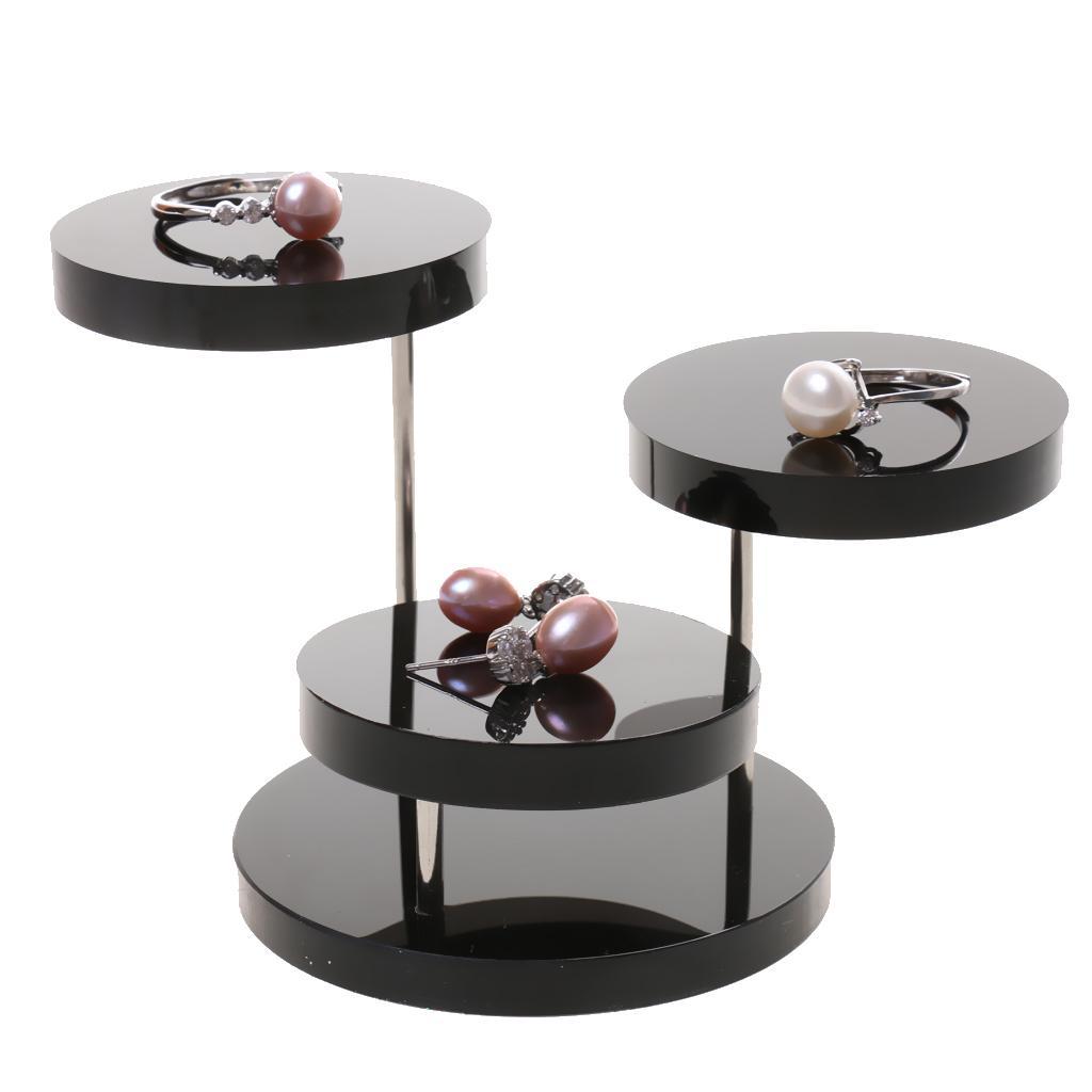 2x3-Tier Round Rotating Jewelry Retail Display Holder Stand Organizer Rack #1