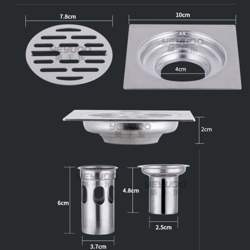 Phễu thoát sàn ngăn mùi cao cấp inox 304